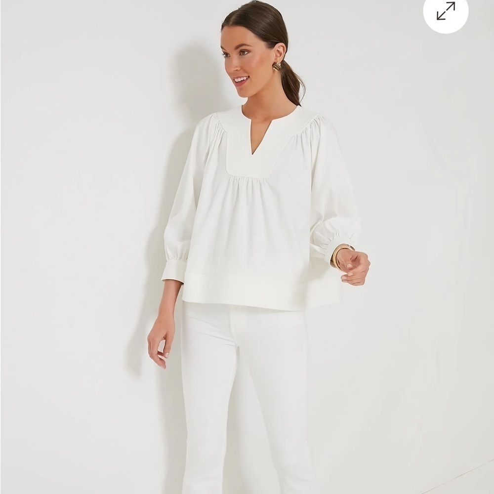 Tuckernuck POMANDER PLACE White Koa Blouse XS NWT - Picture 2 of 6